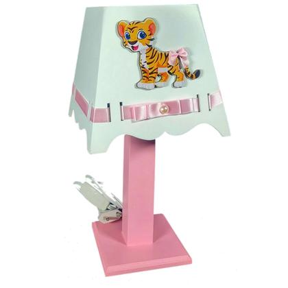 Imagem de Kit de Higiene bebê mdf menina feminino SAFARI MENINA BRANCO TAMPAS ROSA