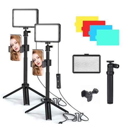 Imagem de Kit de Iluminação para Fotografia com Painel LED RGB e Tripé