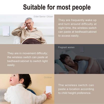 Imagem de Kit de interruptor de luzes sem fio Thinkbee sem fiação à prova d'água