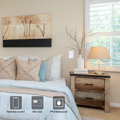 Imagem de Kit de interruptor de luzes sem fio Thinkbee sem fiação à prova d'água