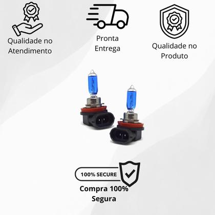 Imagem de Kit de lâmpadas Halógena Super Branca Farol Baixo H11 e Milha H16 para Freemont 2010 2011 2012 2013 2014 2015 2016