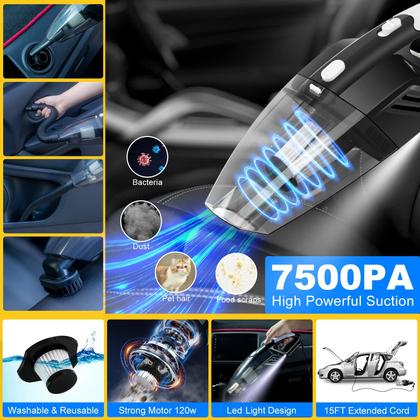 Imagem de Kit de lavagem para limpeza de carros AUTODECO 39 unidades com aspirador portátil