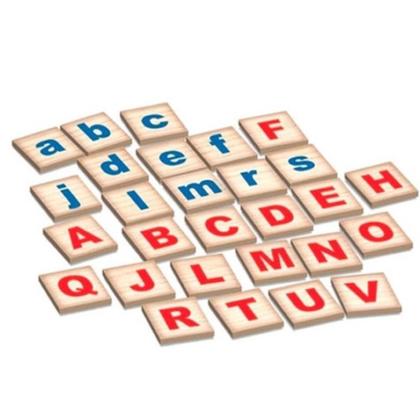 Imagem de Kit de letras em madeira com 144 peças - xalingo - 52643