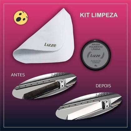 Imagem de Kit de limpeza cera + flanela para pranchas / chapinha lizze.