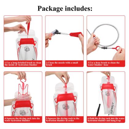 Imagem de Kit de limpeza de bexiga de hidratação, conjunto 2, 8 em 1, para reservatórios