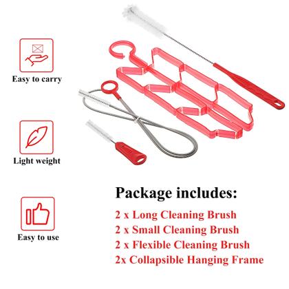 Imagem de Kit de limpeza de bexiga de hidratação, conjunto 2, 8 em 1, para reservatórios