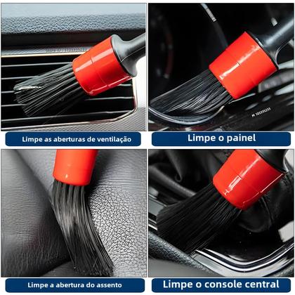 Imagem de Kit de Limpeza de Carro com Broca e Escova - Para Detalhes e Limpeza de Aletas de Ar Condicionado