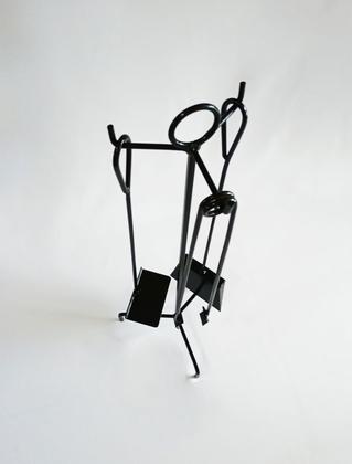 Imagem de Kit de Limpeza para Lareira e Churrasqueira 4 Peças em Ferro cor Preto