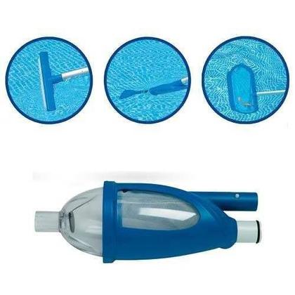 Imagem de Kit De Limpeza Piscina Deluxe Aspirador Escova Vacuum Intex