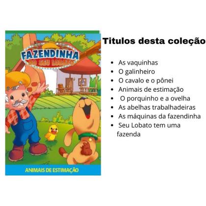 Imagem de Kit de Livros Infantil com 40 Un Coleções Fazendinha do Seu Lobato + Fábulas + Clássicos Divertidos + Dinossauros + Amig
