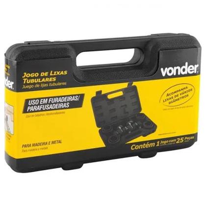 Imagem de Kit de Lixa Tubular 25 Peças para Furadeira/parafusadeira - Vonder
