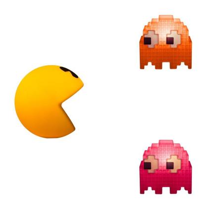 Imagem de Kit de Luminárias Pac Man + 2 Fantasmas Fantasminhas Game Retrô Geek