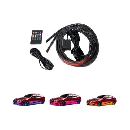 Imagem de Kit de Luzes LED RGB para Carro - Neon Flexível com Controle Remoto e APP