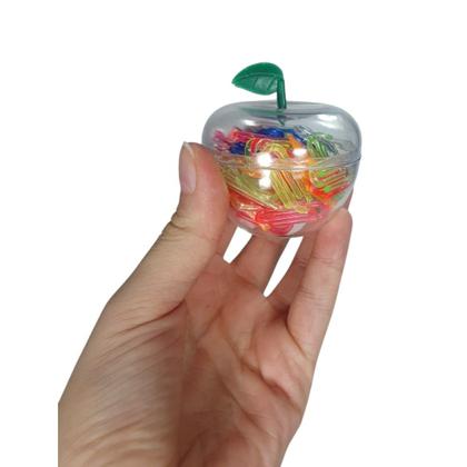 Imagem de Kit De Maçã Acrílica Transparente Com Clips Plásticos Para Escritório
