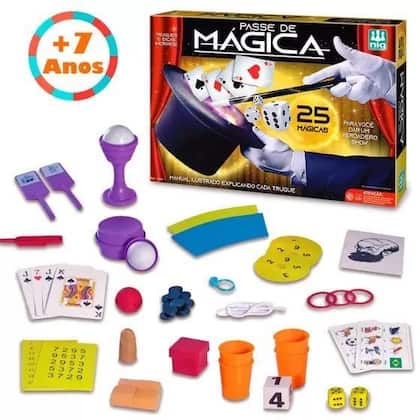 Imagem de Kit de Mágica Passe de Mágica 25 Truques Nig