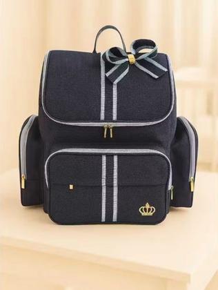 Imagem de kit de mala maternidade de rodinhas mochila bolsa lateral azul e saquinhos organizadores