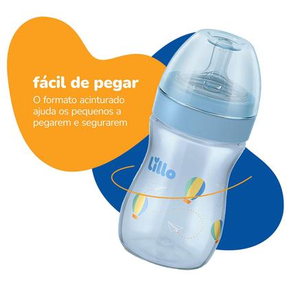 Imagem de Kit de Mamadeira Primeiros Passos 50/150/240ml Azul - Lillo