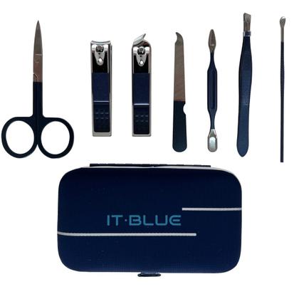 Imagem de Kit de Manicure Pedicure Com 7 peças cuidados pessoais mãos pé unhas portátil com estojo