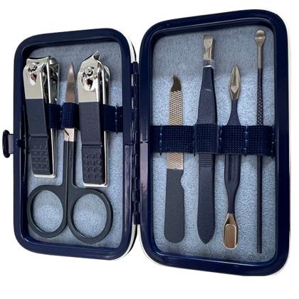 Imagem de Kit de Manicure Pedicure Com 7 peças cuidados pessoais mãos pé unhas portátil com estojo