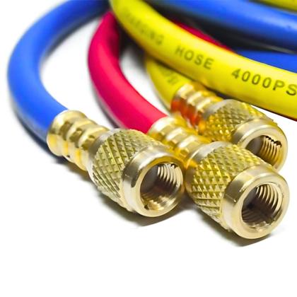 Imagem de Kit de Manifold Completo Com Mangueiras 90CM Para Gás R134A R22 R404A Ar Condicionado Inverter Split