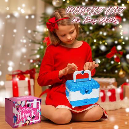 Imagem de Kit de maquiagem Amerrly Kids para meninas de 4 a 9 anos com 57 unidades