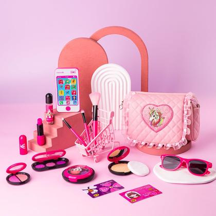Imagem de Kit de maquiagem fingido Meland Toys para meninas com minha primeira bolsa