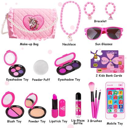 Imagem de Kit de maquiagem fingido Meland Toys para meninas com minha primeira bolsa