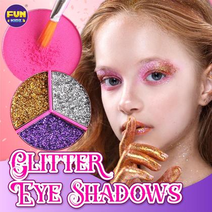 Imagem de Kit de maquiagem FUN KIDZ 60 unidades para meninas de 6 a 12 anos com caixa dobrável