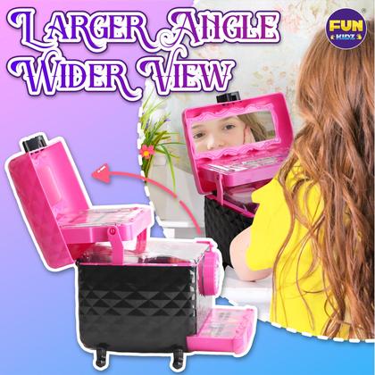 Imagem de Kit de maquiagem FUN KIDZ 60 unidades para meninas de 6 a 12 anos com caixa dobrável