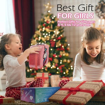 Imagem de Kit de maquiagem HERAPFANN Kids lavável para meninas de 3 a 12 anos