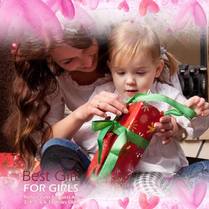 Imagem de Kit de maquiagem HERAPFANN Kids para meninas de 3 a 12 anos