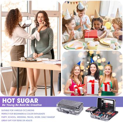 Imagem de Kit de Maquiagem Hot Sugar para Meninas e Adolescentes (10-12 anos) - Com Sombra para Olhos