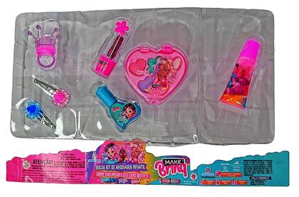 Imagem de Kit De Maquiagem Infantil Antialérgica Com Bolsa  - Polibrinq