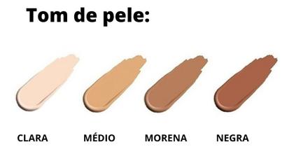 Imagem de Kit De Maquiagem Pó Compacto Base Batom Rímel Blush Make Up