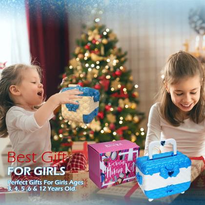 Imagem de Kit de maquiagem ROKKES para meninas de 3 a 12 anos Pretend Cosmetic 57 unidades
