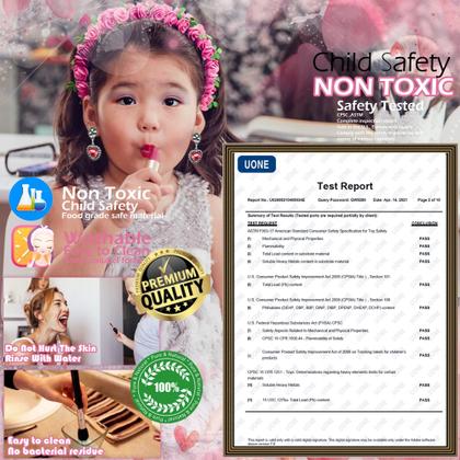 Imagem de Kit de maquiagem ROKKES para meninas de 4 a 12 anos - lavável e não tóxico