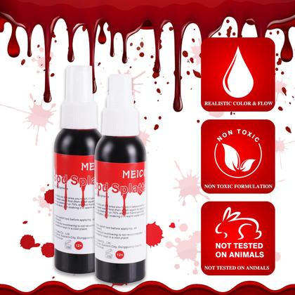 Imagem de Kit de maquiagem SFX MEICOLY Scars Wax, spray de sangue falso 60 ml