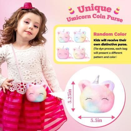 Imagem de Kit de maquiagem ULOVEME Kids para meninas com bolsa de moedas e cosméticos reais