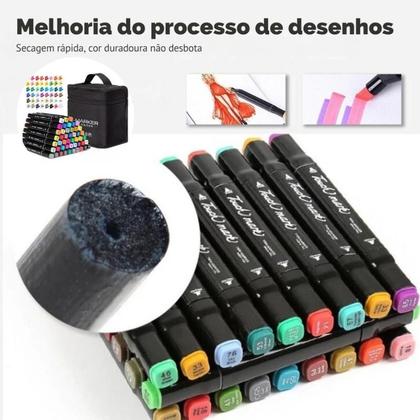 Imagem de Kit de marcadores com 48 peças de marcadores de ponta dupla