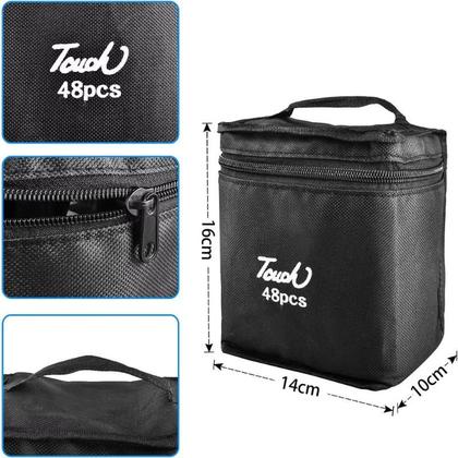 Imagem de Kit de marcadores com 48 peças de marcadores de ponta dupla