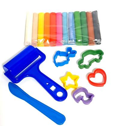 Imagem de Kit de Massinhas Para Modelar 180g Com Moldes e Acessórios