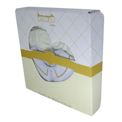 Imagem de Kit de Maternidade Trançado e Body com Gola Bordada Gold