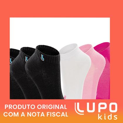 Imagem de Kit De Meias Lupo Kids 12 Pares Cano Curto Infantil Atacado