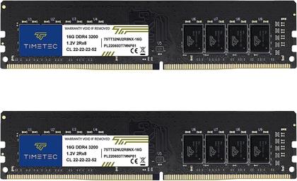 KIT de memória RAM Timetec 32GB (2x16GB) DDR4 3200MHz PC4-25600
