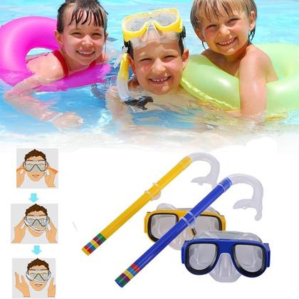 Imagem de Kit de Mergulho Infantil Máscara Snorkel Criança Piscina