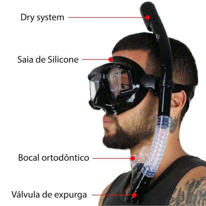 Imagem de Kit de Mergulho Panorâmico II + Nadadeira Jet Dive Motion