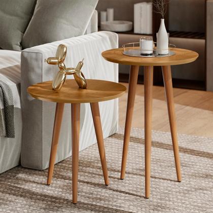 Kit de Mesa de Apoio Lateral Estilo Retrô, elegante para seu ambiente - MA Móveis Imagem de Kit de Mesa de Apoio Lateral Estilo Retrô, elegante para seu ambiente