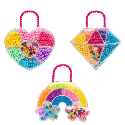 Imagem de Kit De Miçangas Para Fazer Bijuterias Infantil Colorido - Dm Toys