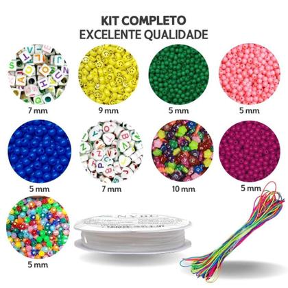 Imagem de Kit De Miçangas Para Pulseira C 479 Unidades Kaftor