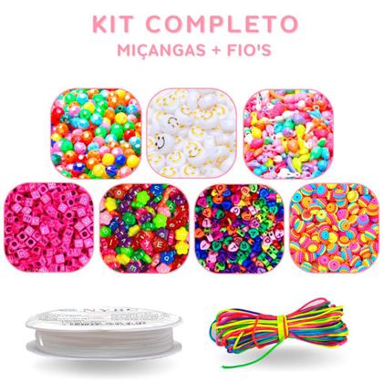 Imagem de Kit De Miçangas Para Pulseira Com 375 Unidades Kaftor
